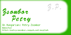 zsombor petry business card